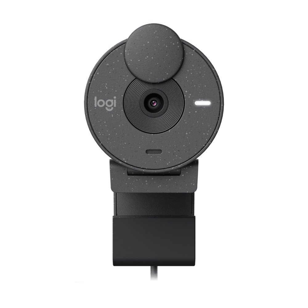 Logitech Brio 300 Full HD Webcam with Privacy Shutter - Black Noise-reducing mic USB-C - Image 5