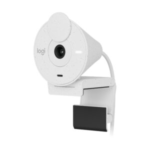 Logitech Brio 300 Full HD Webcam with Privacy Shutter - White Noise-reducing mic USB-C