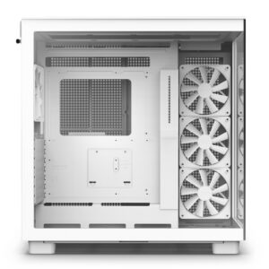 NZXT H9 Flow Dual-Chamber Mid-Tower Airflow Case - White, 4-Fans - Image 3
