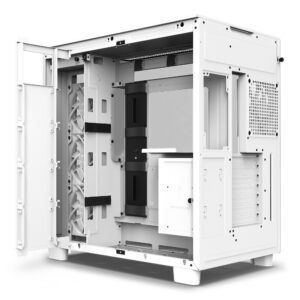 NZXT H9 Flow Dual-Chamber Mid-Tower Airflow Case - White, 4-Fans - Image 4