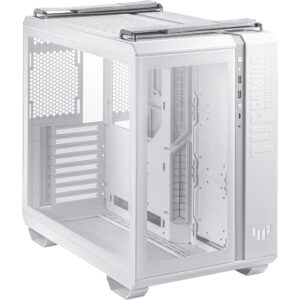 ASUS TUF GT502 PLUS ATX Mid Tower Gaming PC Case 4-fans – White