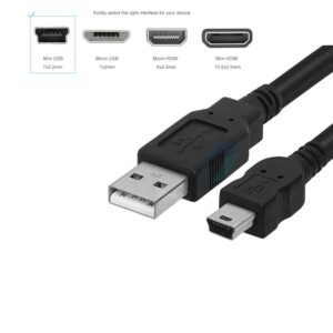 Mini USB Cable - 5 Pin Mini USB to USB-A Male to Male - 1.5m