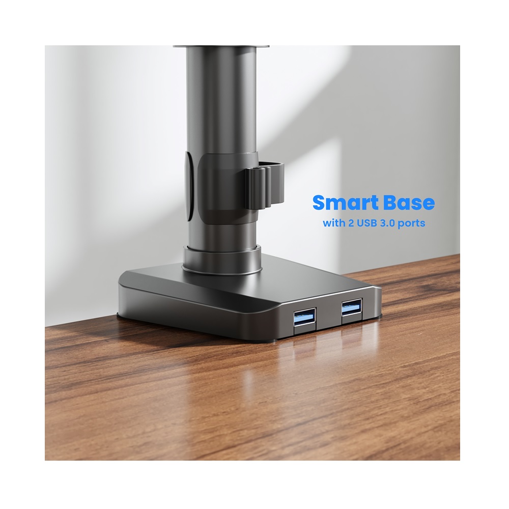 Twisted Minds C018UP Triple Monitor 17" - 27" Arm Premium Aluminum Gas Spring - Flat & Curved - Image 11