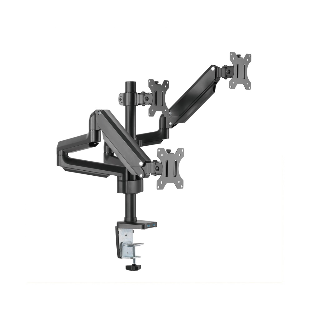 Twisted Minds C018UP Triple Monitor 17" - 27" Arm Premium Aluminum Gas Spring - Flat & Curved - Image 3