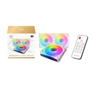 Xigmatek Starlink Ultra Arctic ARGB Fans - 3Pack (White) Modular Design