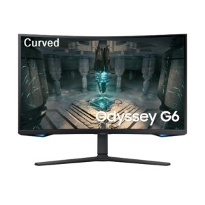 SAMSUNG 32" Odyssey G6 BG650 2K 240Hz 1ms VA Curved HDR Speaker HDMI 2.1 Smart Gaming Monitor, 32G6