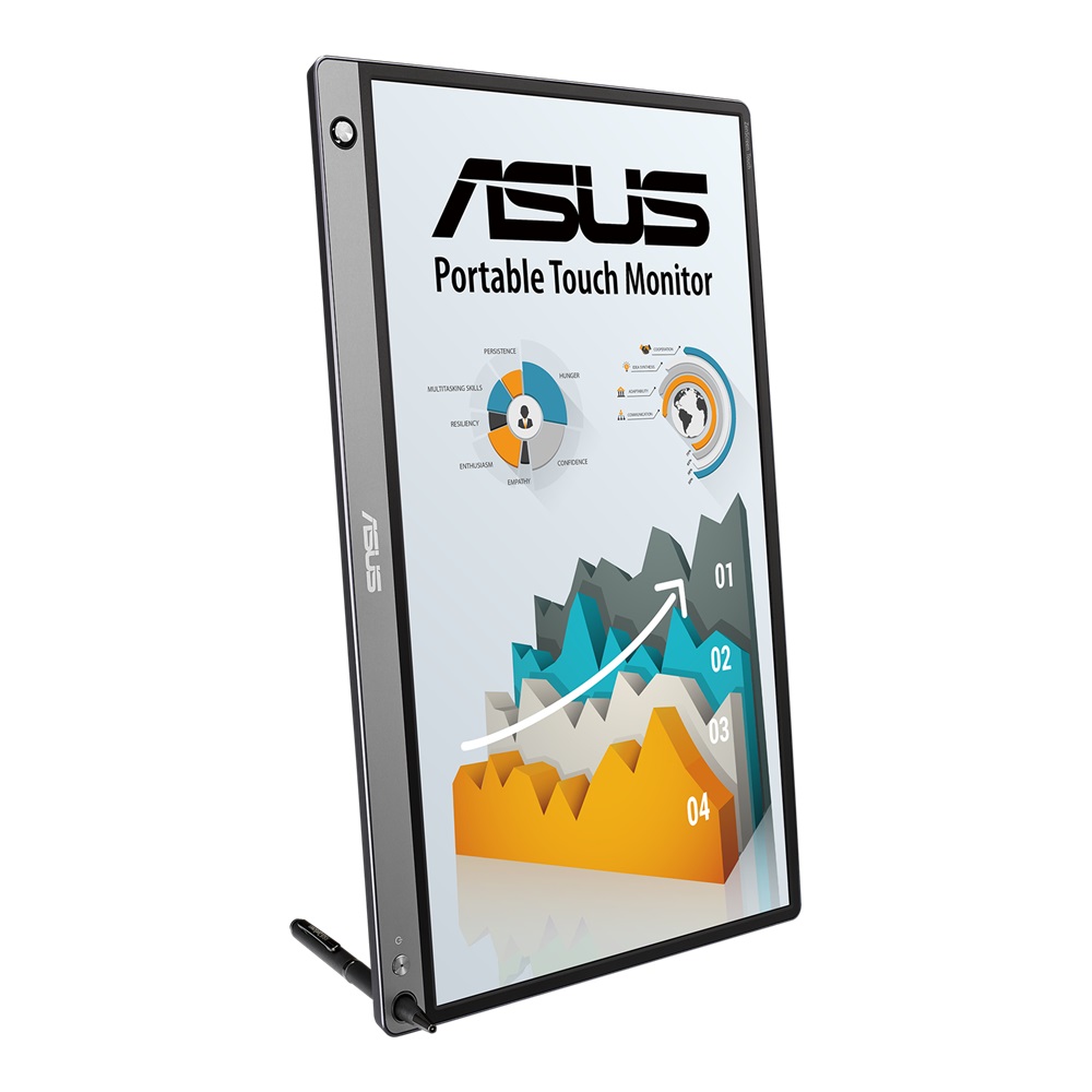 ASUS 15.6" ZenScreen Touch MB16AMT Portable Monitor IPS FHD Battery, USB-C Micro-HDMI Speaker - Image 2