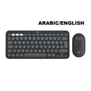 Logitech Pebble 2 Combo Slim Wireless Bluetooth Keyboard and Mouse - Arabic/English