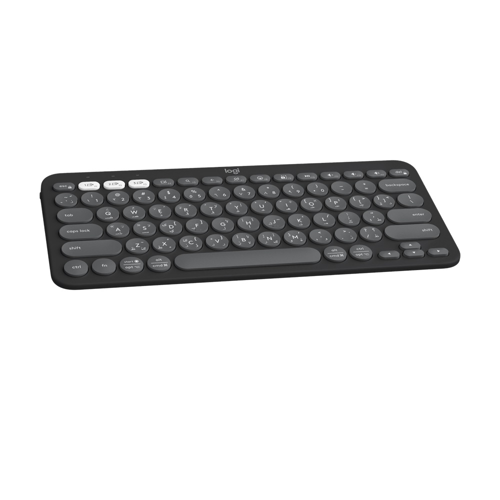 Logitech K380s Pebble Keys 2 Slim Bluetooth Keyboard - Graphite, Arabic/English - Image 2