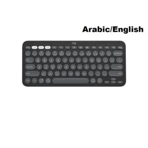Logitech K380s Pebble Keys 2 Slim Bluetooth Keyboard - Graphite, Arabic/English