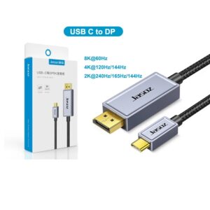 Jasoz Type C to DisplayPort Cable, USB-C to DP 1.4 8K@60Hz - 2m