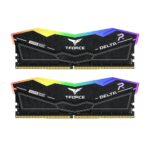 T-Force 64GB 6000MHz DDR5 Delta RGB Desktop RAM Kit, (32GB x2) Black