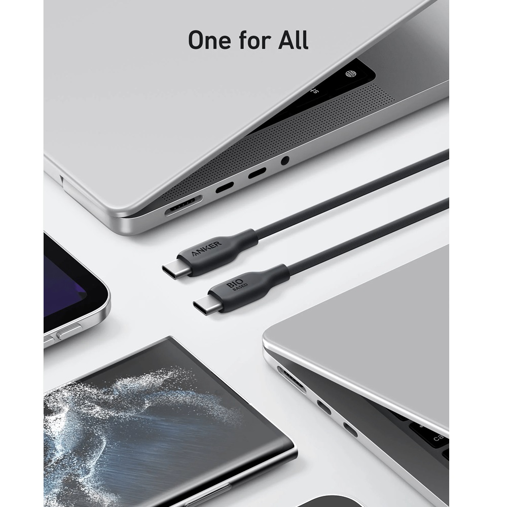 Anker 544 USB-C to USB-C Cable 140W -Bio-Based -3ft -Black -A80F1H11 - Image 4