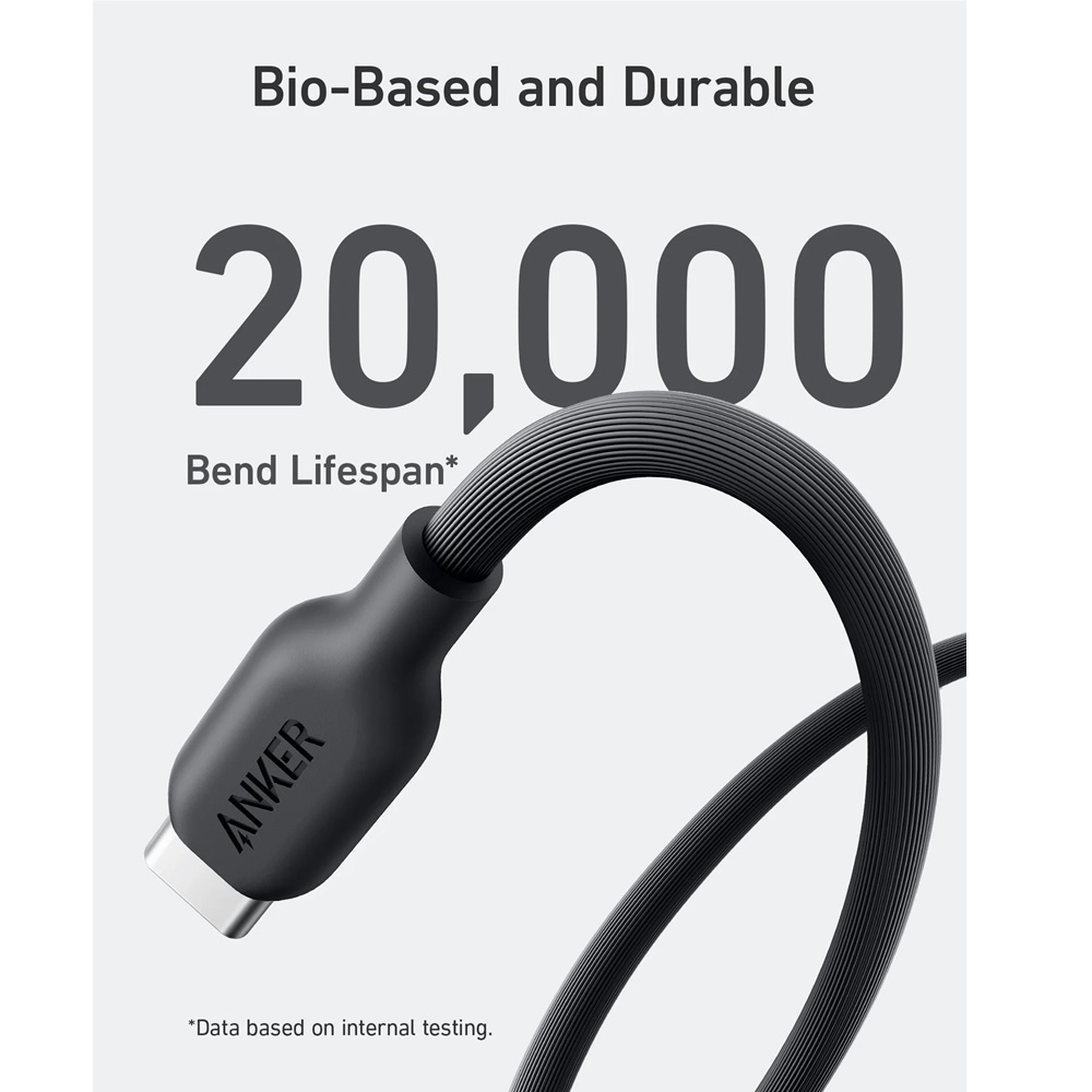 Anker 544 USB-C to USB-C Cable 140W -Bio-Based -3ft -Black -A80F1H11 - Image 3