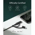 Anker 3 in 1 Cable PowerLine II -3ft -Black -A8436H12 - Image 2