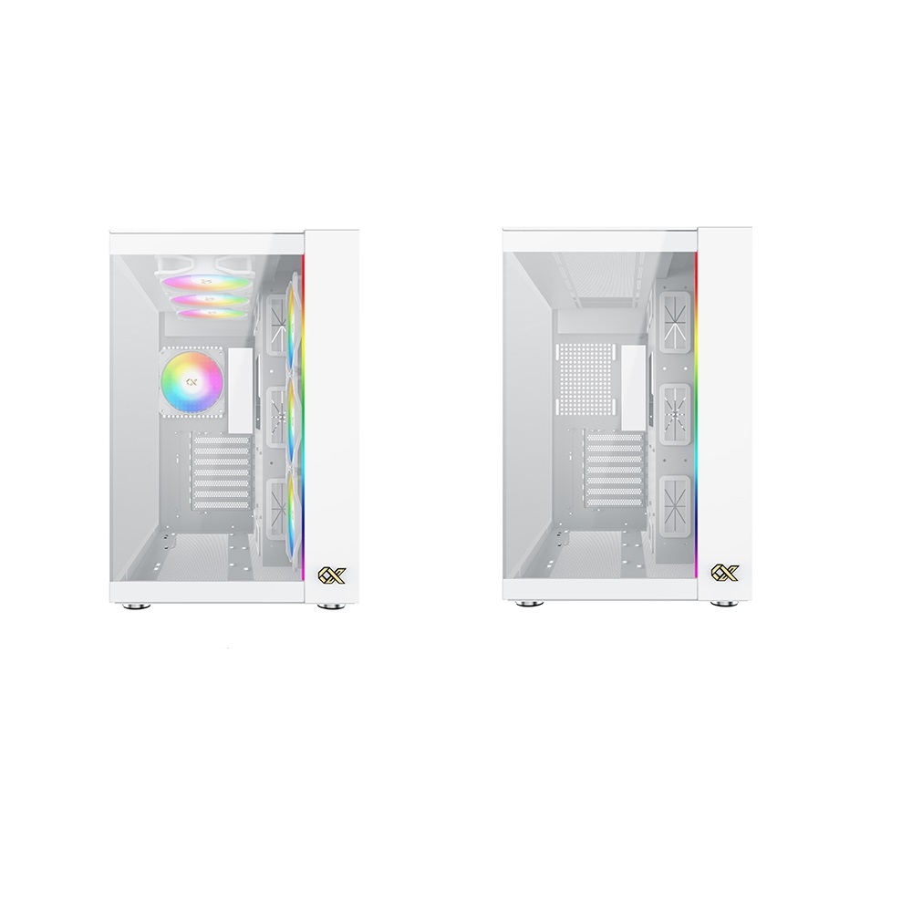 Xigmatek AQUA Ultra Air Arctic ARGB ATX Case – White (7-Fans) - Image 3