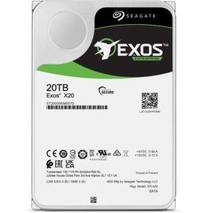Seagate 20TB EXOS X20 HDD 3.5″ SATA III Internal Hard Drive, 7200rpm