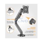 ZENO M8 17″ – 32″ Single Monitor Arm Full Motion Height Swivel Tilt Rotation Adjustable (Only For Flats) - Image 3