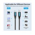 Vention USB-C Male to USB-B Printer Cable, 2m - Image 3