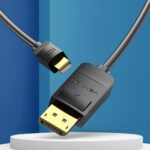 Vention Mini DisplayPort to DisplayPort Cable 4K 60Hz MiniDP Male to DP Male, 2m - Image 3