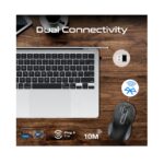 Promate Ken - Black Dual Mode Wireless Bluetooth Optical Mouse with BT & RF Connectivity - Image 3