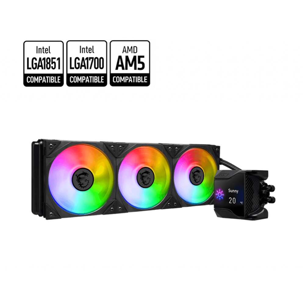 MSI MPG CORELIQUID D360 CPU Liquid Cooler Customizable Display