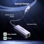 UGREEN CM209 USB 3.0 to Ethernet Adapter Gigabit Network Converter - Image 3