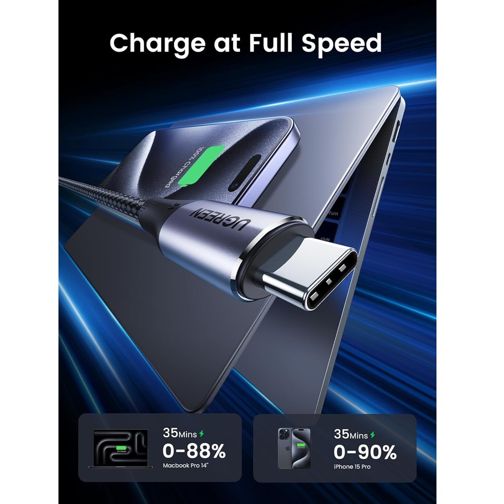 UGREEN 80150 USB-C Cable Type-C 3.1 Gen2 M/M, 1m - Image 3