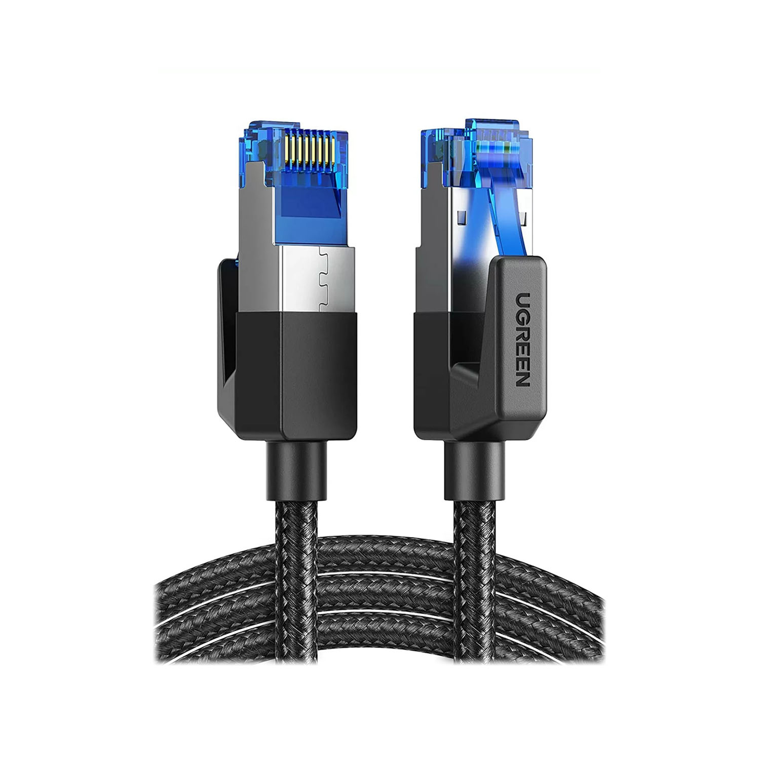 UGreen CAT8 Ethernet Network Cable - 0.5m High-Speed 40Gbps 2000Mhz Shielded Round Braided - Modular Plugs