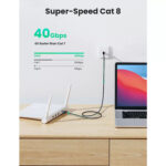 UGreen CAT8 Ethernet Network Cable - 5m High-Speed 40Gbps 2000Mhz Shielded Round Braided - Modular Plugs - Image 2