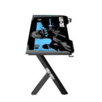 GameOn Call Of Duty (COD) Hawksbill Series,  Black/Blue, RGB Flowing Light Gaming Desk With Mouse pad, Headphone Hook & Cup Holder - Image 2