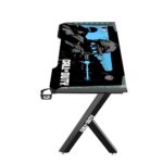 GameOn Call Of Duty (COD) Hawksbill Series,  Black/Blue, RGB Flowing Light Gaming Desk With Mouse pad, Headphone Hook & Cup Holder - Image 3
