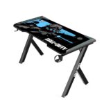 GameOn Call Of Duty (COD) Hawksbill Series,  Black/Blue, RGB Flowing Light Gaming Desk With Mouse pad, Headphone Hook & Cup Holder - Image 4