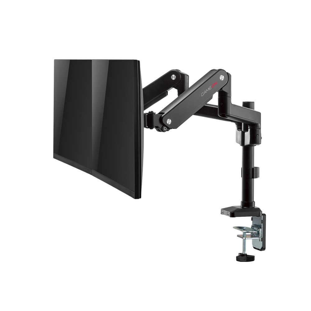 GameOn GO2045 Dual Monitor 17″ – 32″ Pole-Mounted Arm Desk Mount Table Stand Full Motion Flat, Curved, 2-9 KG - Image 3