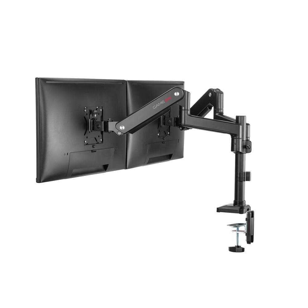 GameOn GO2045 Dual Monitor 17″ – 32″ Pole-Mounted Arm Desk Mount Table Stand Full Motion Flat, Curved, 2-9 KG - Image 4