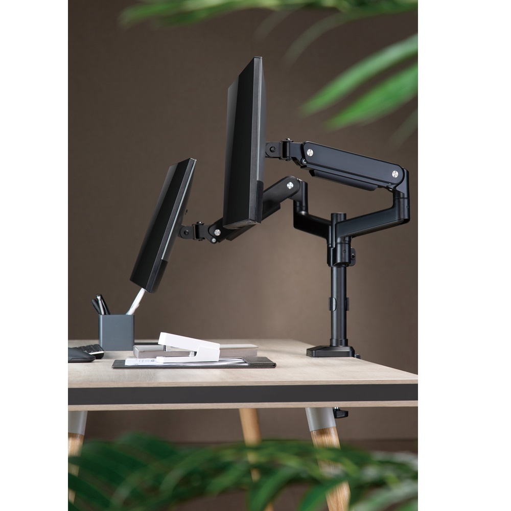 GameOn GO2045 Dual Monitor 17″ – 32″ Pole-Mounted Arm Desk Mount Table Stand Full Motion Flat, Curved, 2-9 KG - Image 8