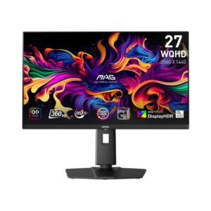 MSI 27" MAG 271QPX QD-OLED 2K 360Hz 0.03ms HDR400 HDMI 2.1 USB-C Rotatable Gaming Monitor
