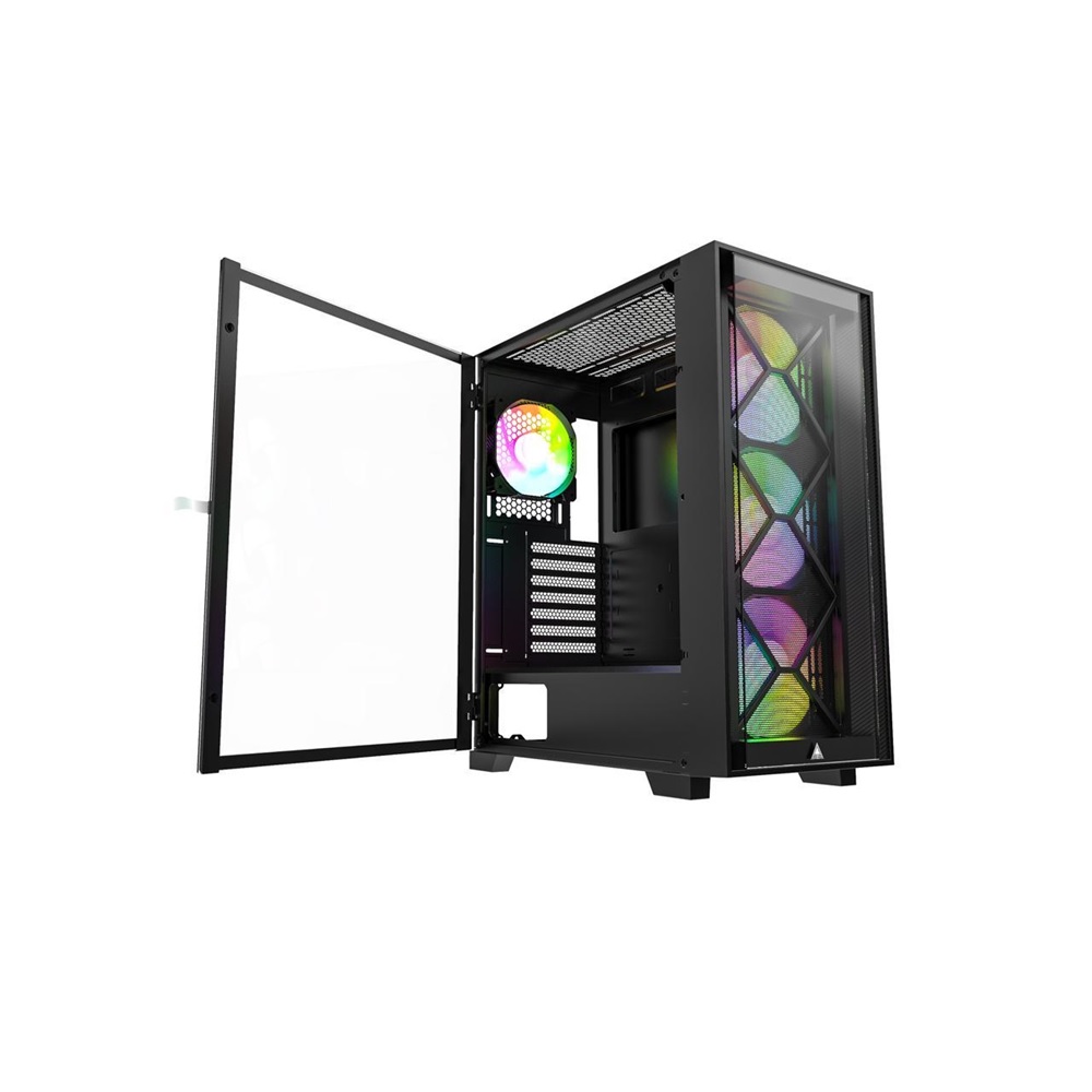 Montech AIR 1000 Premium Black ATX Mid Tower Case, 4-Fans - Image 3