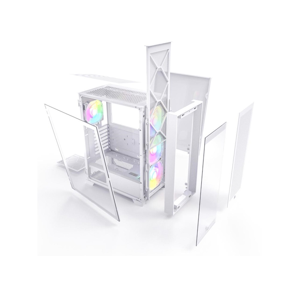 Montech AIR 1000 Premium White ATX Mid Tower Case, 4-Fans - Image 5