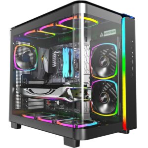 Montech King 95 Pro Black Mid Tower PC Case, 6-Fans RGB - Image 4