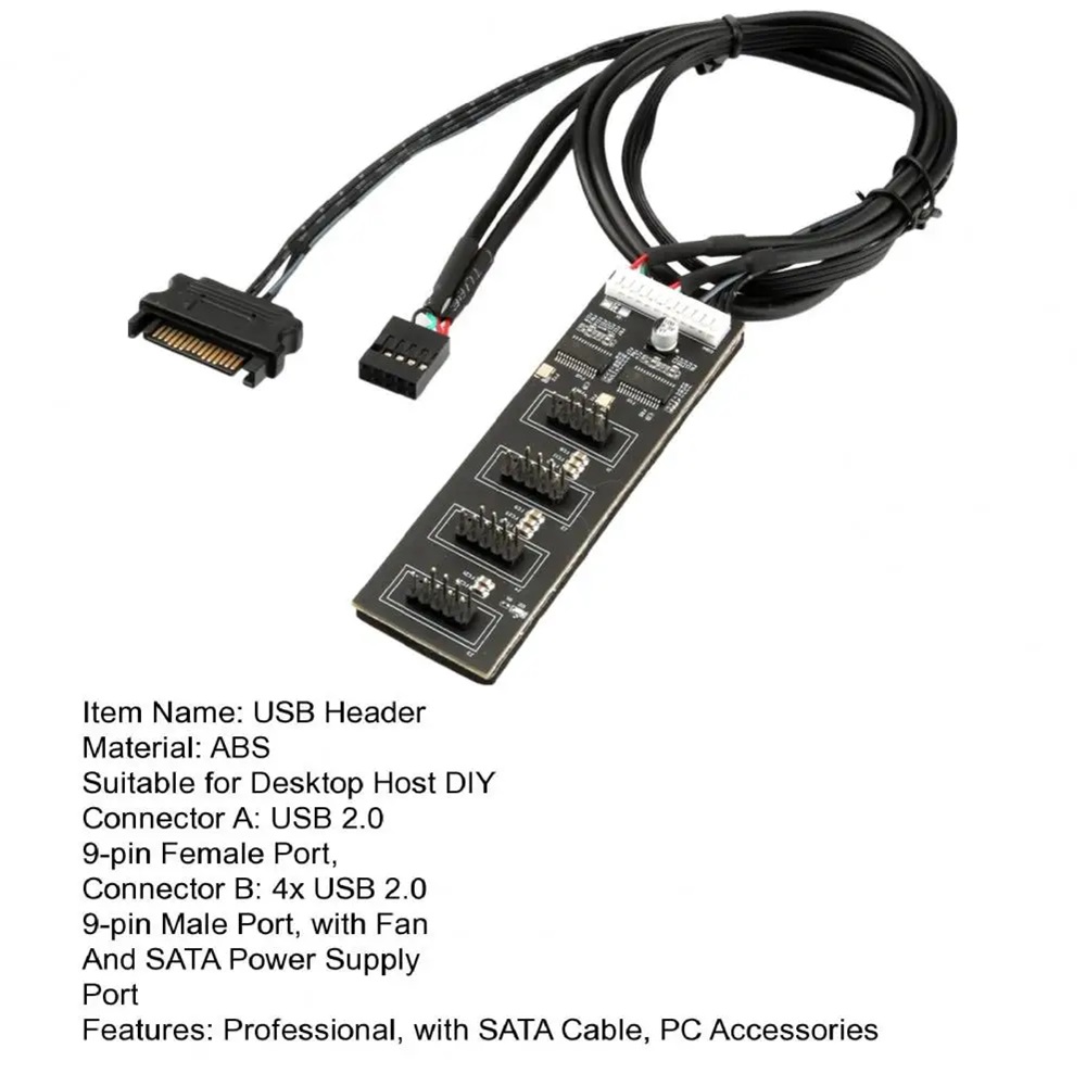 9 Pin Header Internal USB Hub Extension Adapter - Image 5