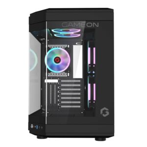 GameOn Valkyrie Series Mid Tower Gaming Case - Black (3-Fans) - Image 4