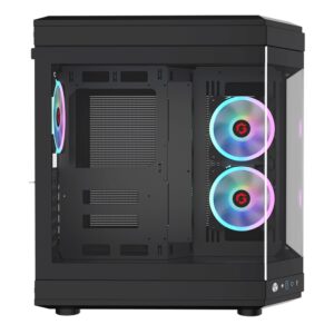 GameOn Valkyrie Series Mid Tower Gaming Case - Black (3-Fans) - Image 5