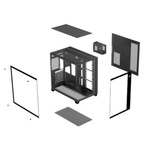 Sharx PROFIN XI700B Mid Tower Gaming PC Case - Black (7-Fans) - Image 7