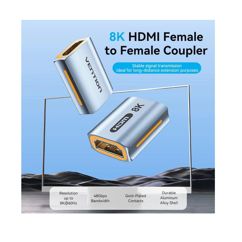 Vention AIUH0 8K HDMI 2.1 Adapter Joinder Connector Coupler Female to Female - Image 2