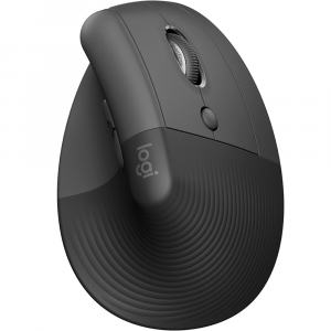 Logitech Lift Vertical Ergonomic Mouse, Wireless, Bluetooth - Graphite