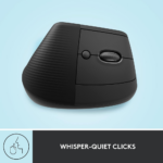 Logitech Lift Vertical Ergonomic Mouse, Wireless, Bluetooth - Graphite - Image 4