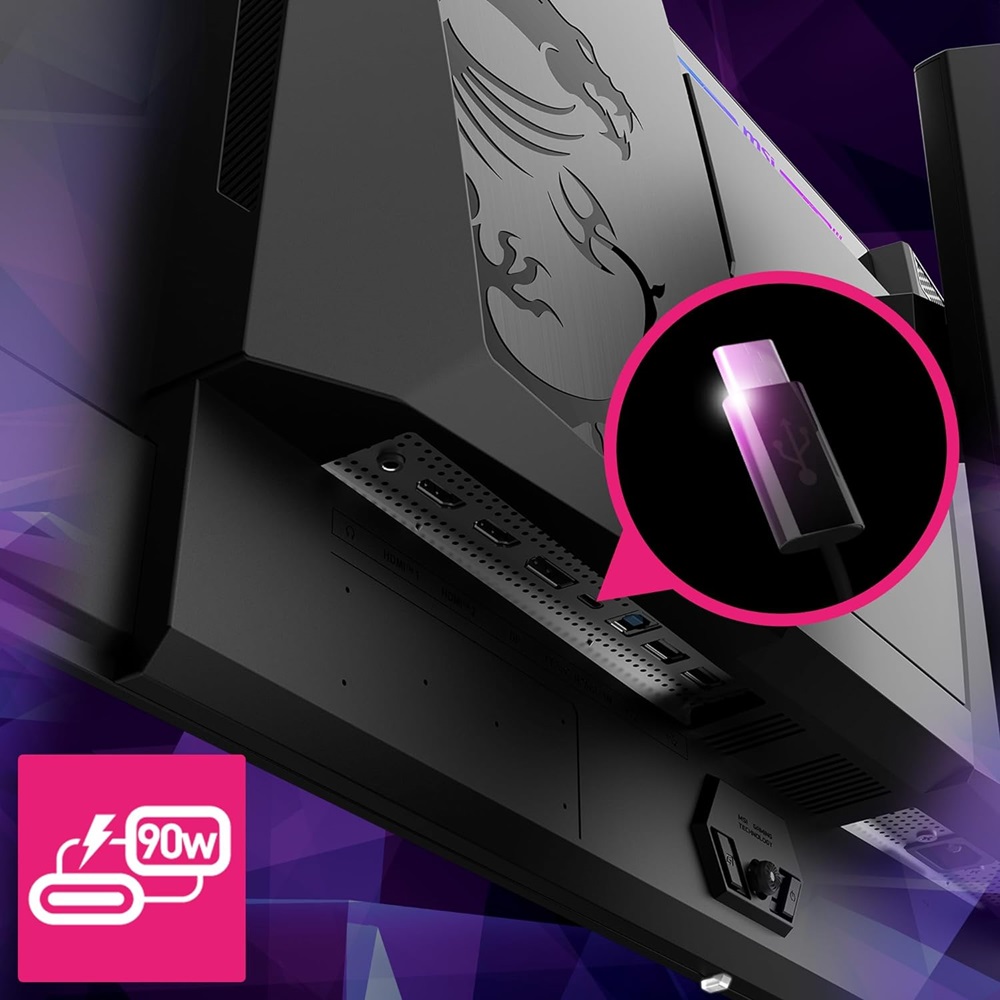 MSI 27" MPG 271QRX QD-OLED 2K 360Hz 0.03ms HDR400 HDMI 2.1 USB-C 90W Rotatable Gaming Monitor - Image 5