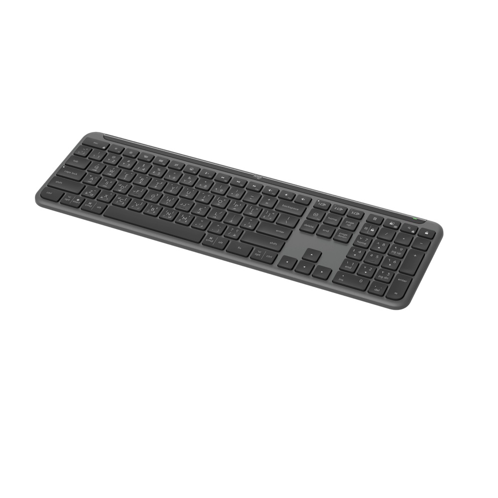 Logitech Signature Slim K950 Wireless Quite Keyboard (Bluetooth) 3-Devices - Graphite, Arabic / English - Image 3