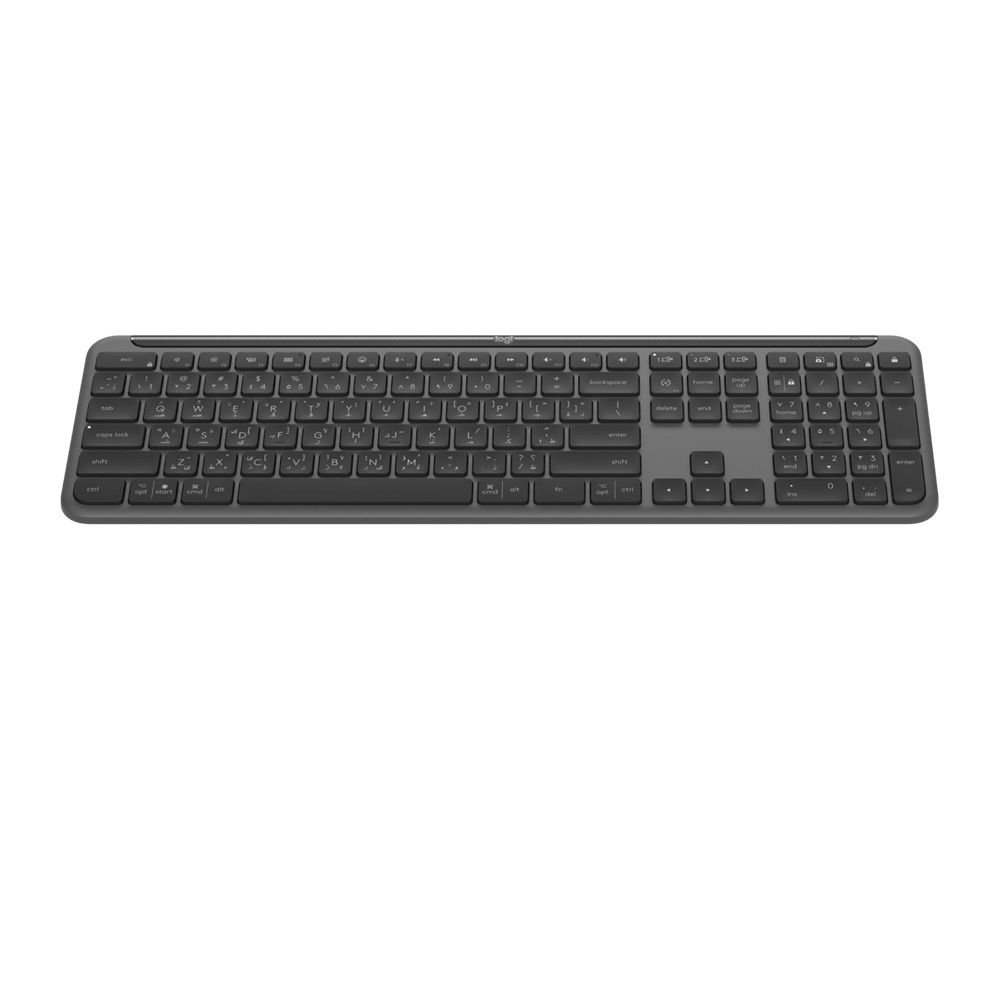Logitech Signature Slim K950 Wireless Quite Keyboard (Bluetooth) 3-Devices - Graphite, Arabic / English - Image 4